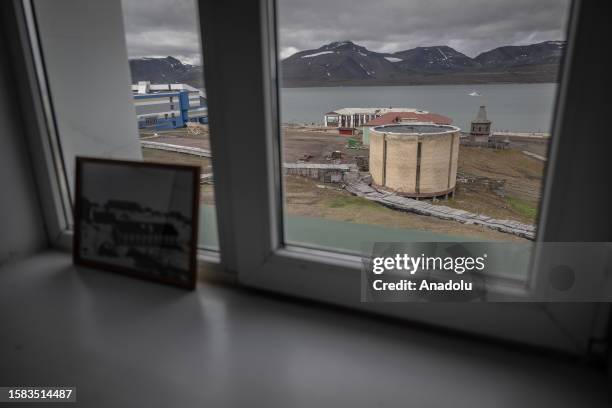 View of research station of the Russian Academy of Sciences in Barentsburg, 60 km west of Longyearbyen and the second largest settlement of the...