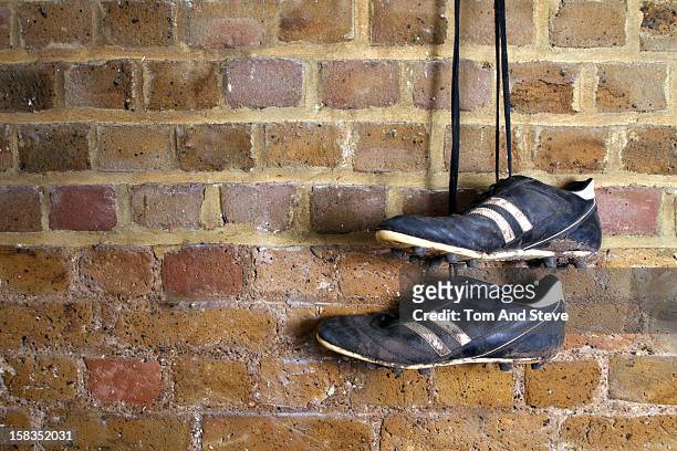 wire Comrade Initiative 91 Football Boots Hanging Photos and Premium High Res Pictures - Getty  Images