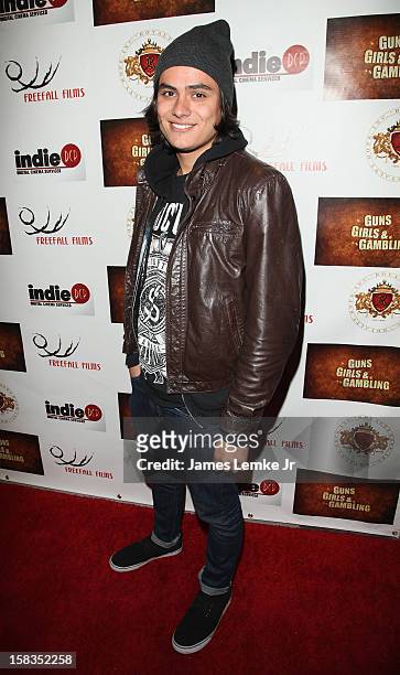 Kiowa Gordon attends the Los Angeles Screening "Guns, Girls & Gambling" held at the Laemlle NoHo 7 on December 13, 2012 in North Hollywood,...