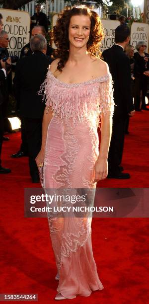 Australian actress Rachel Griffiths arrives at the 59th Annual Golden Globe Awards in Beverly Hills, CA, 20 January 2002. Griffiths won for Best...