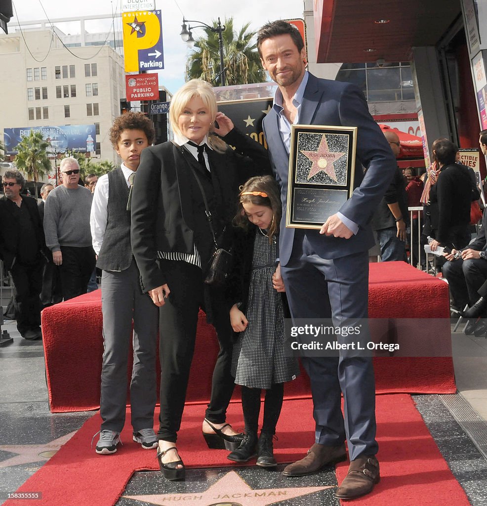 Hugh Jackman Honored On The Hollywood Walk Of Fame