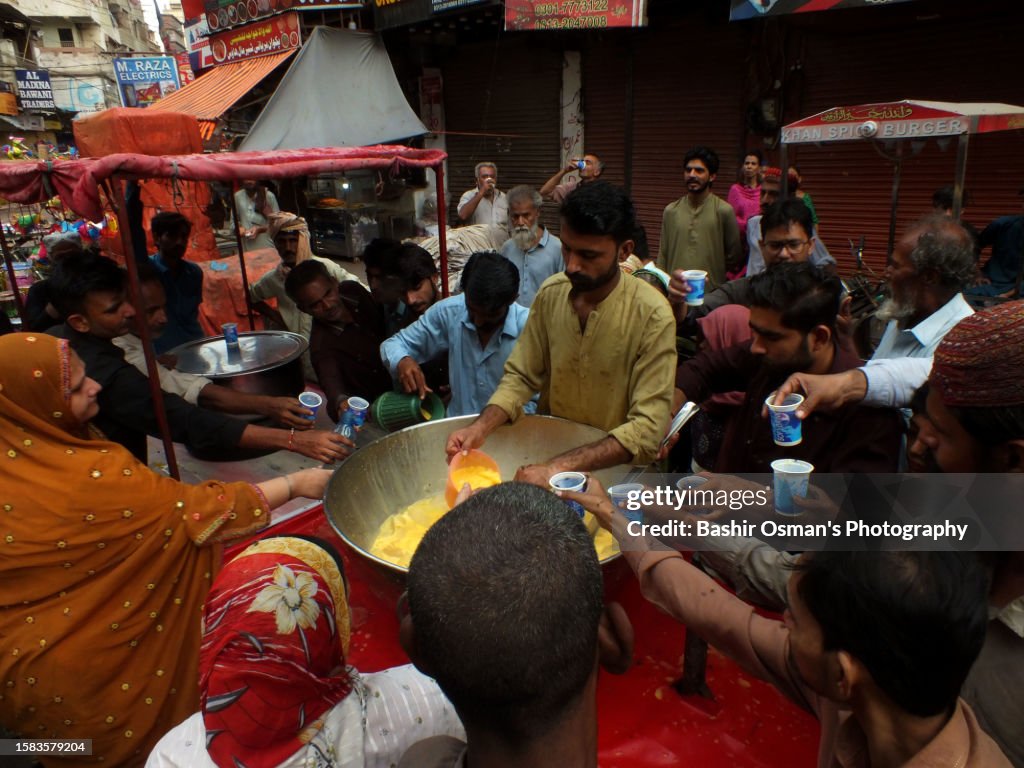 Sabeel set by a street during the month of Muharram