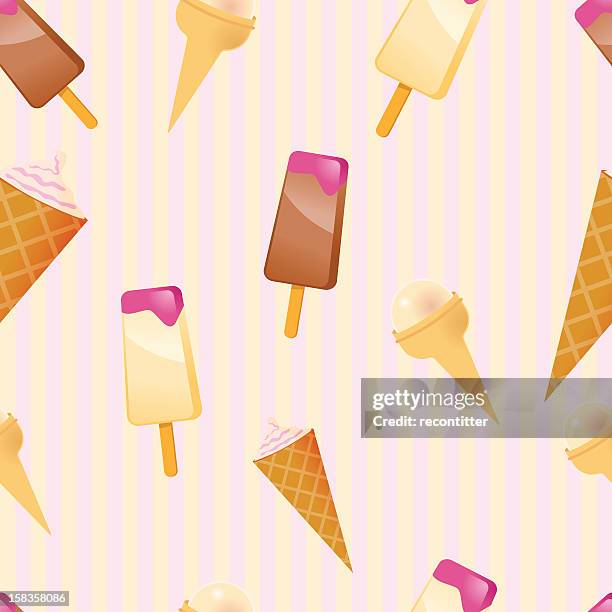 seamless ice cream tile background - novelty item stock illustrations