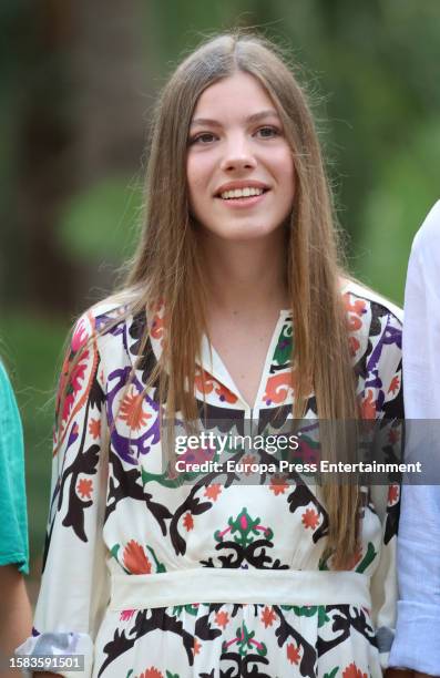 Infanta Sofia during her visit to the Alfabia Gardens, on July 31 in Bunyola .