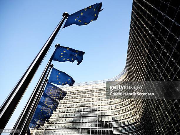 european council, eec - eu flagge stock-fotos und bilder