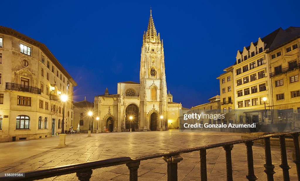 Gothic architecture in oviedo.