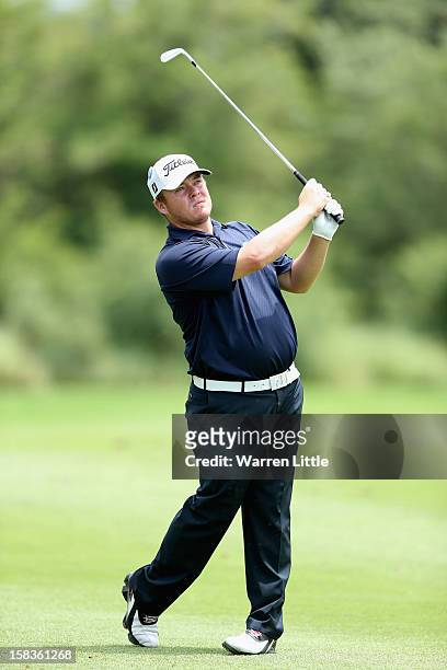 George Coetzee of South Africa in actrion during the second round of the Alfred Dunhill Championship at Leopard Creek Country Golf Club on December...