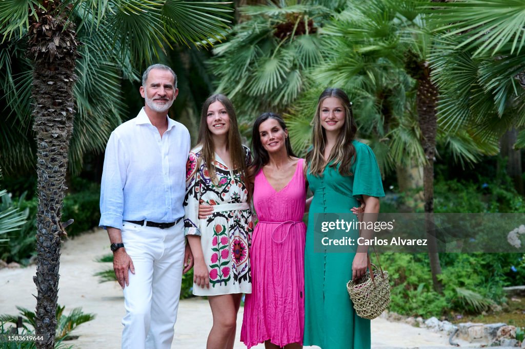 Spanish Royals Visit The Alfabia Gardens In Soller