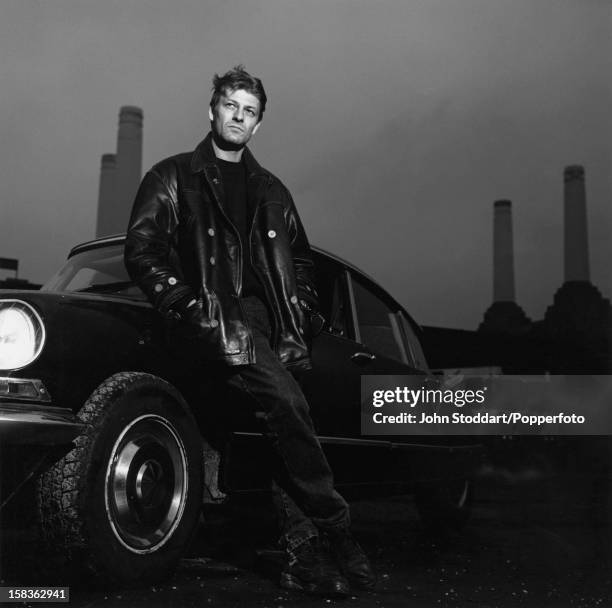 English actor Sean Bean at Battersea Power Station in London, 1996.