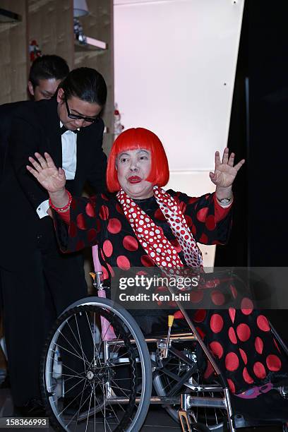 Artist Yayoi Kusama attends the 54th Fashion Editors Club of Japan Awards at Mercedes-Benz Connection on December 14, 2012 in Tokyo, Japan.