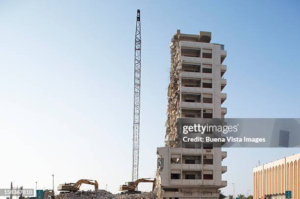 building demolition. - building destruction stock pictures, royalty-free photos & images