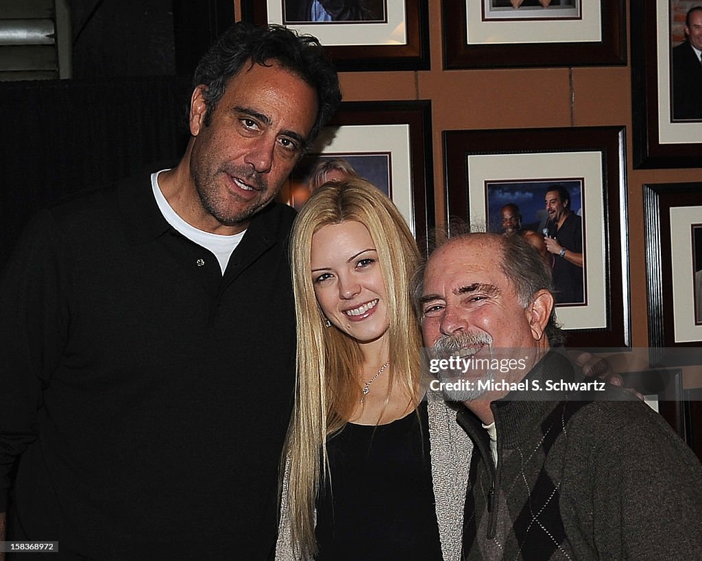 Comedian Brad Garrett, Isabeall Quella and Ice House owner Bob Fisher
