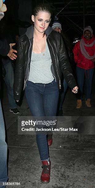 Actress Kristen Stewart as seen on December 13, 2012 in New York City.