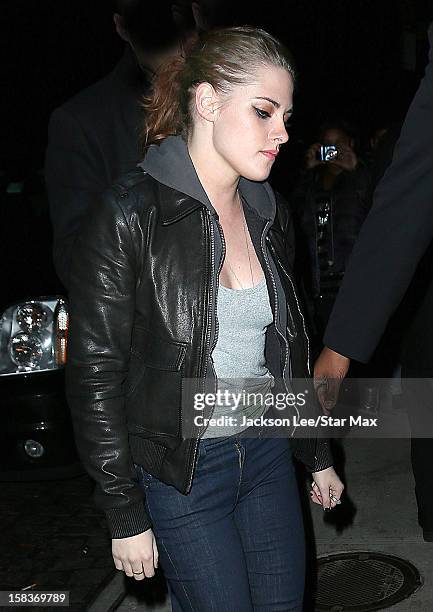 Actress Kristen Stewart as seen on December 13, 2012 in New York City.