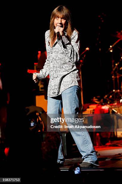 Musician Jeff Keith of Tesla performs with the KLOS All Star Band at the 95.5 KLOS Christmas Show held at Nokia Theatre L.A. Live on December 13,...