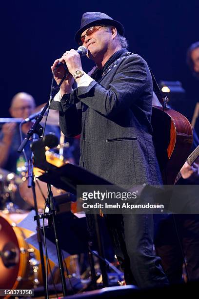 Musician Micky Dolenz of The Monkees performs with the KLOS All Star Band at the 95.5 KLOS Christmas Show held at Nokia Theatre L.A. Live on December...