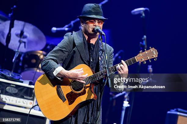 Musician Micky Dolenz of The Monkees performs with the KLOS All Star Band at the 95.5 KLOS Christmas Show held at Nokia Theatre L.A. Live on December...