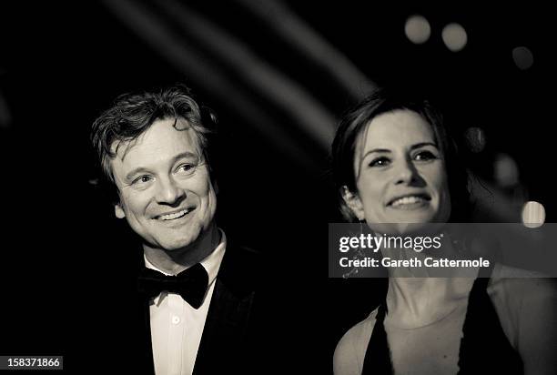 Actor Colin Firth with his wife Livia attend the 2012 Dubai International Film Festival, Dubai Cares and Oxfam "One Night to Change Lives" Charity...