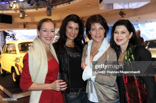 Lisa Seitz, Nicola Tiggeler, Janina Hartwig and Anja Kruse attend the BMW Adventskalender opening with Anja Kruse at the BMW Pavillon on December 14,...