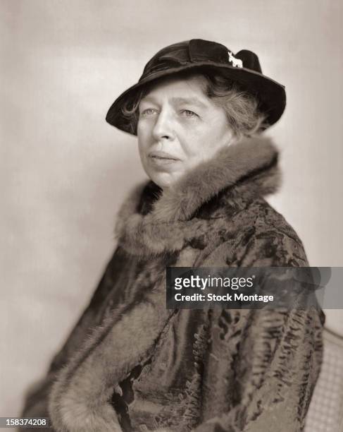 Portrait of American diplomat and former First Lady Eleanor Roosevelt , early to mid 1940s.