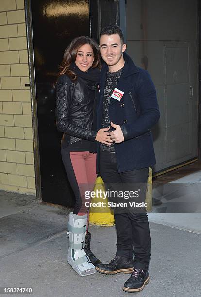 Danielle Jonas and Kevin Jonas attend the Kevin Jonas, Danielle Jonas and City Harvest Holiday Season Food Drive at FDNY Station - Lexington & 3rd on...