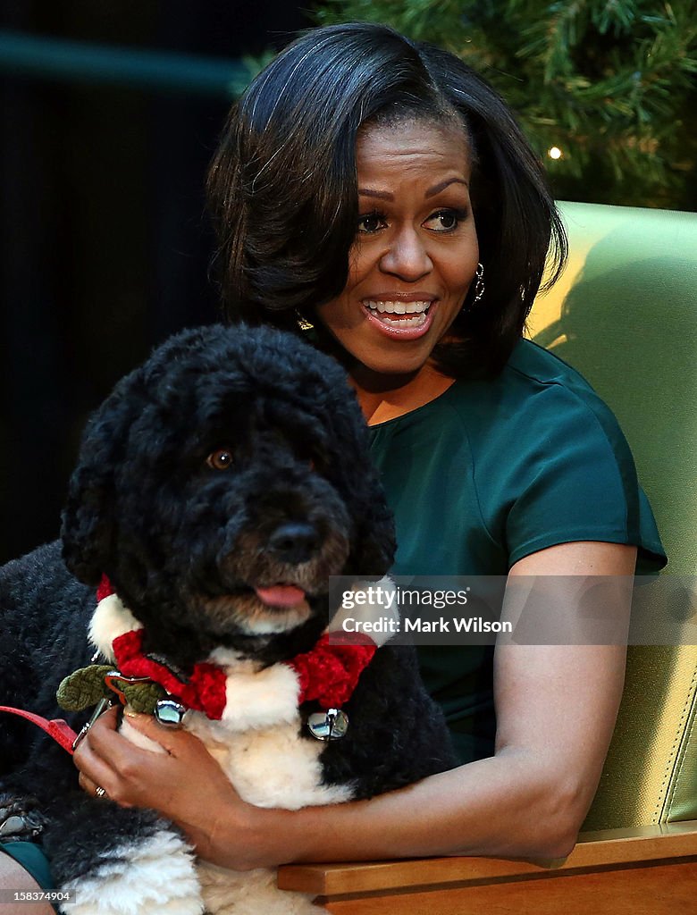 Michelle Obama Reads To Kids At Children's National Medical Center