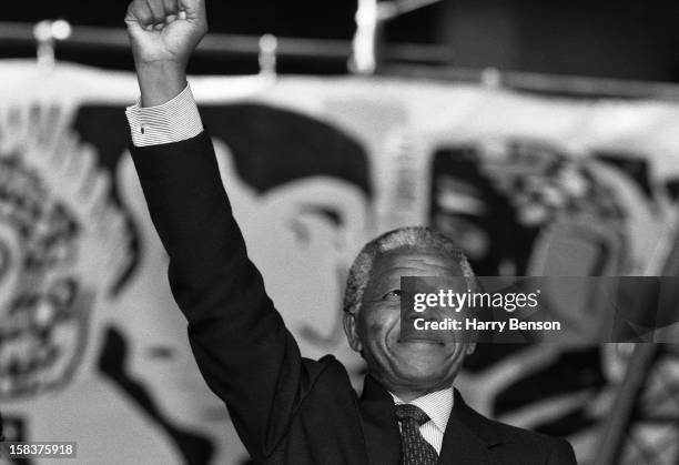 Politician Nelson Mandela is photographed for People Magazine in 1990 in South Africa.