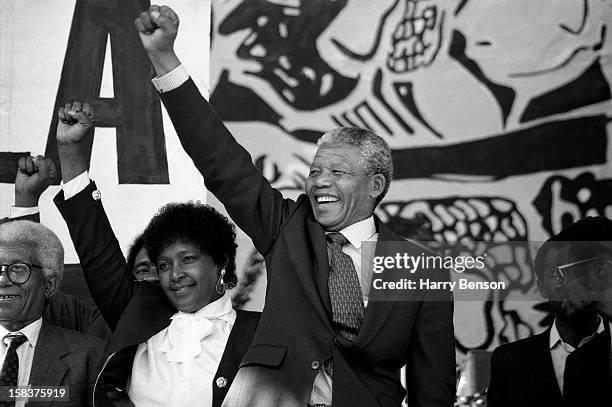 Politician Nelson Mandela is photographed for People Magazine in 1990 in South Africa.