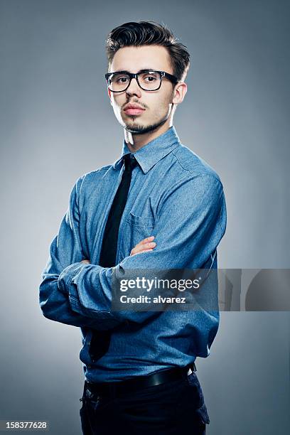 young man with a tie - one man only studio stock pictures, royalty-free photos & images