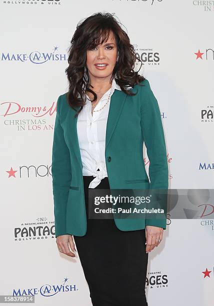 Marie Osmond of Donnie and Marie host the Make-A-Wish and Believe Day at Macy's Pasadena at Macy's on December 14, 2012 in Pasadena, California.