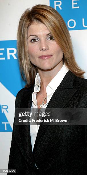 Actress Lori Loughlin attends the 12th Annual Cool Comedy Hot Cuisine event at the Regent Beverly Wilshire Hotel November 1, 2002 in Beverly Hills,...