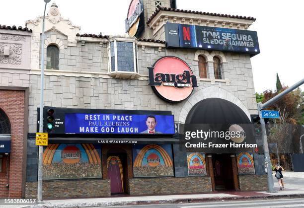 The Laugh Factory pays tribute to actor Paul Reubens on July 31, 2023 in Hollywood, California.