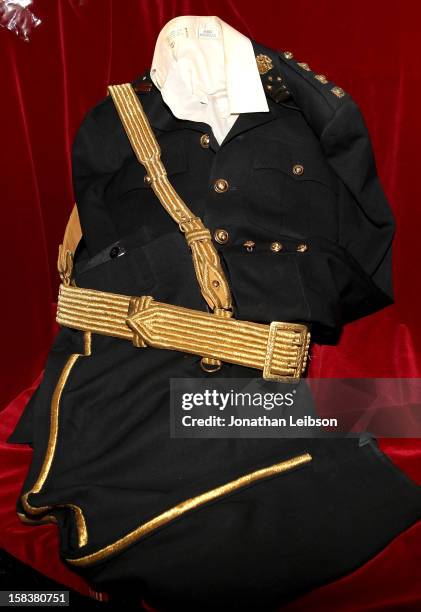 Costume worn by recording artist Michael Jackson during the 1986 American Music Awards is displayed at Nate D. Sanders Media Preview For Michael...
