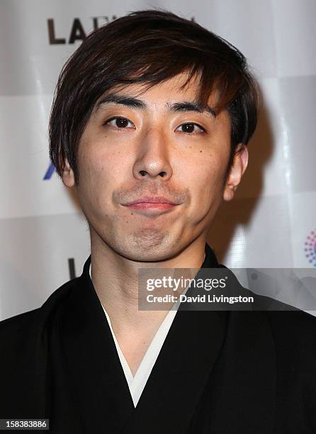 Comedian Sanshiro Katsura attends the LA EigaFest Opening Night Gala at the Egyptian Theatre on December 14, 2012 in Hollywood, California.