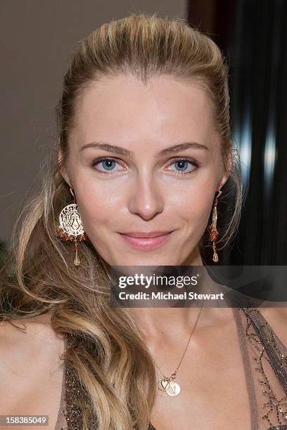 Model Valentina Zelyaeva attends Lonneke Engel And Valentina Zelyaeva Organice Your Life Annual Holiday Party at Time Warner Building on December 14,...