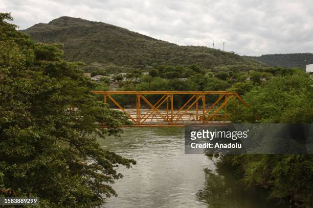 Photo shows a view from the touristic town in Honda, Colombia on August 1, 2023. This traditional Colombian heritage town is on the banks of the...