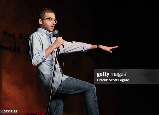 Comedian Trevor Smith performs comedy show at Mark Ridley's Comedy Castle on December 14, 2012 in Royal Oak, Michigan.