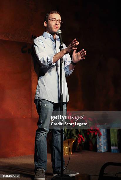 Comedian Trevor Smith performs comedy show at Mark Ridley's Comedy Castle on December 14, 2012 in Royal Oak, Michigan.