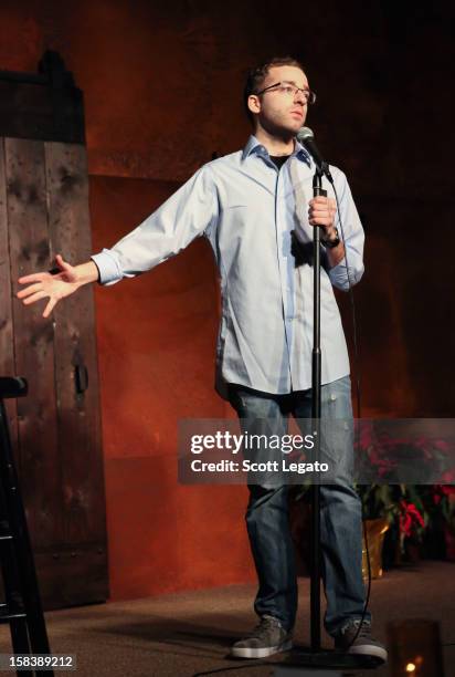 Comedian Trevor Smith performs comedy show at Mark Ridley's Comedy Castle on December 14, 2012 in Royal Oak, Michigan.