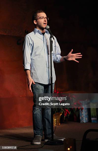 Comedian Trevor Smith performs comedy show at Mark Ridley's Comedy Castle on December 14, 2012 in Royal Oak, Michigan.