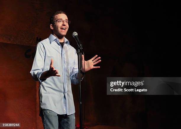 Comedian Trevor Smith performs comedy show at Mark Ridley's Comedy Castle on December 14, 2012 in Royal Oak, Michigan.