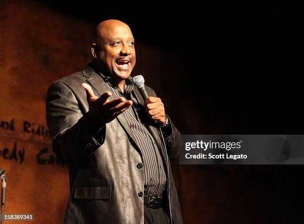 Comedian Duane Gill performs comedy show at Mark Ridley's Comedy Castle on December 14, 2012 in Royal Oak, Michigan.