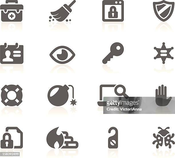 security_gracy series_15 - broom icon stock illustrations