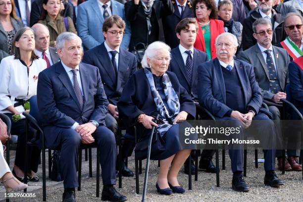 Italian Minister of Foreign Affairs Antonio Tajani, Prince Aymeric of Belgium, Queen Paola of Belgium, Prince Nicolas of Belgium and Minister of...