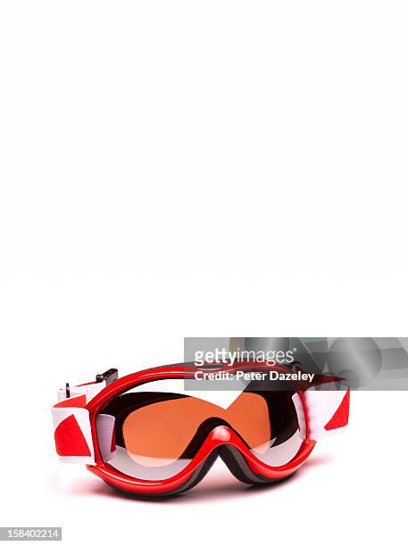 close-up of ski goggles - gafas de esquí fotografías e imágenes de stock
