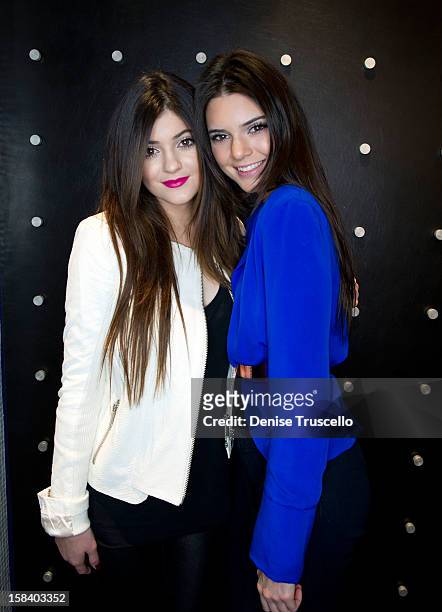 Kendall Jenner and Kylie Jenner visit Kardashian Khaos at The Mirage Hotel and Casino on December 15, 2012 in Las Vegas, Nevada.