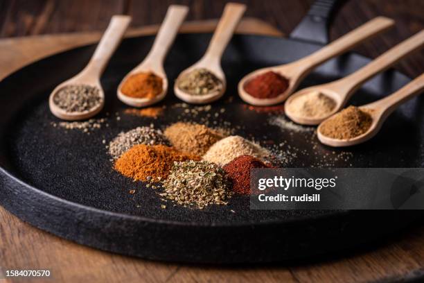 mexican spices - spice powder stock pictures, royalty-free photos & images