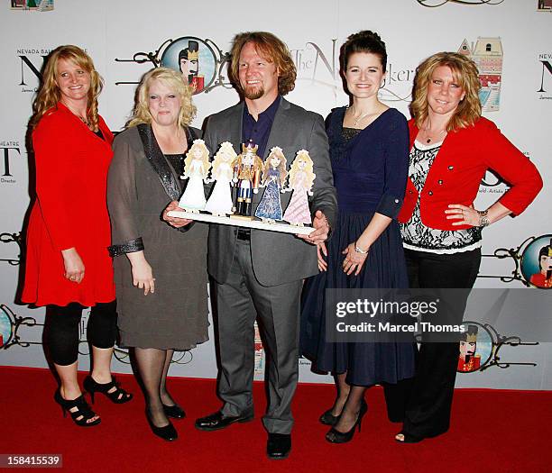 Cast of TLC's "Sister Wives" Christine Brown, Janelle Brown, Kody Brown, Robyn Brown and Meri Brown attend the Nevada Ballet Theatre's Production of...