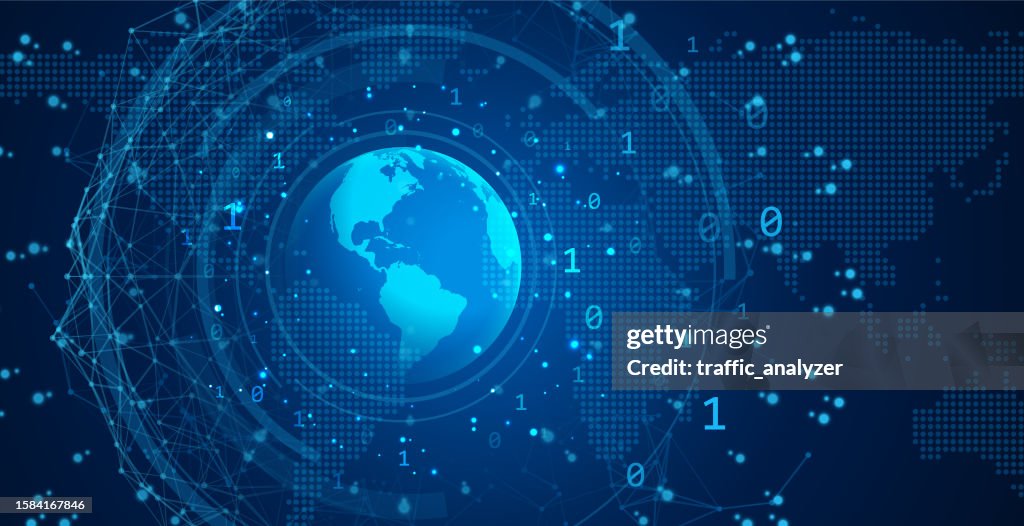 Abstrakter technischer Globushintergrund