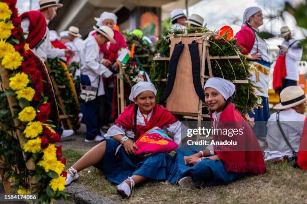 People take part in the parade 'La Feria de Las Flores' recognized as Colombia's cultural heritage in Medellin on August 07, 2023. The most...